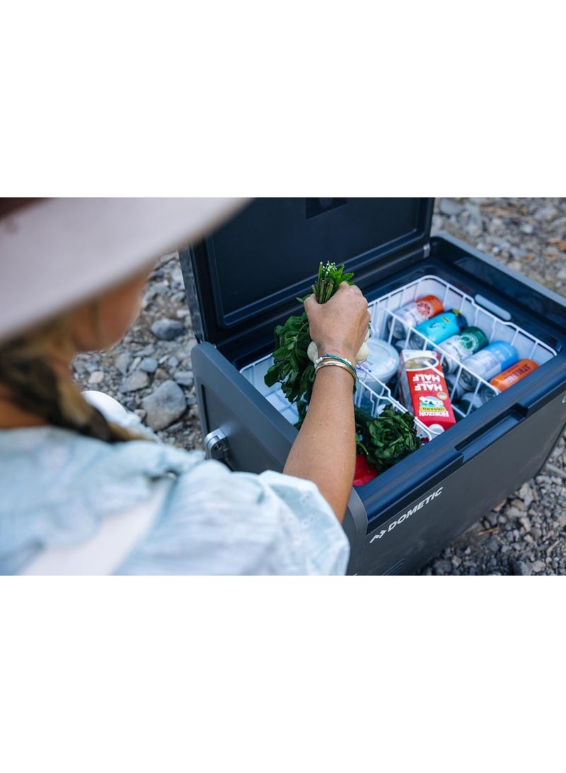 دوميتك دومتيك CFX5 55 – مبرد ضاغط سعة 55 لتر – مبرد كهربائي للسيارة والتخييم – يعمل على 12 فولت / 24 فولت (ولاعة السيارة) و110 فولت / 240 فولت (التيار الكهربائي) – ثلاجة محمولة - Image 5